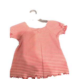 Old navy girls pink ruffle shirt 12-18m